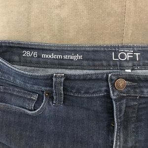 LOFT modern straight denim jean